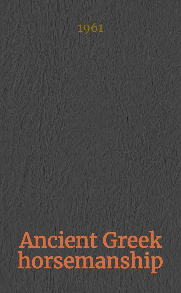 Ancient Greek horsemanship