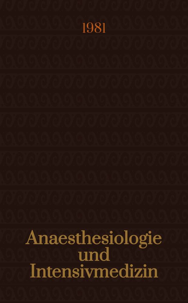 Anaesthesiologie und Intensivmedizin : Thrombose und Embolie