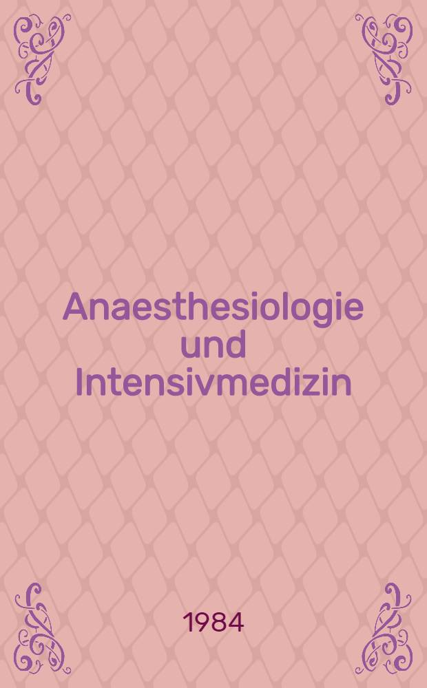 Anaesthesiologie und Intensivmedizin : Blood viscosity and shock
