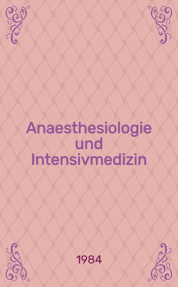 Anaesthesiologie und Intensivmedizin : Blood viscosity and shock