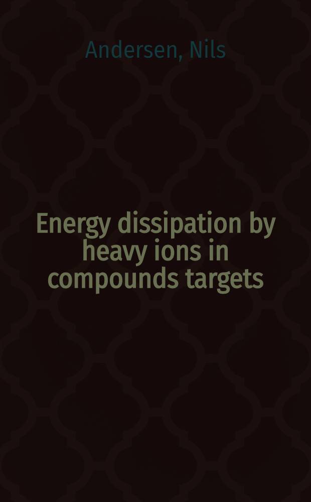Energy dissipation by heavy ions in compounds targets