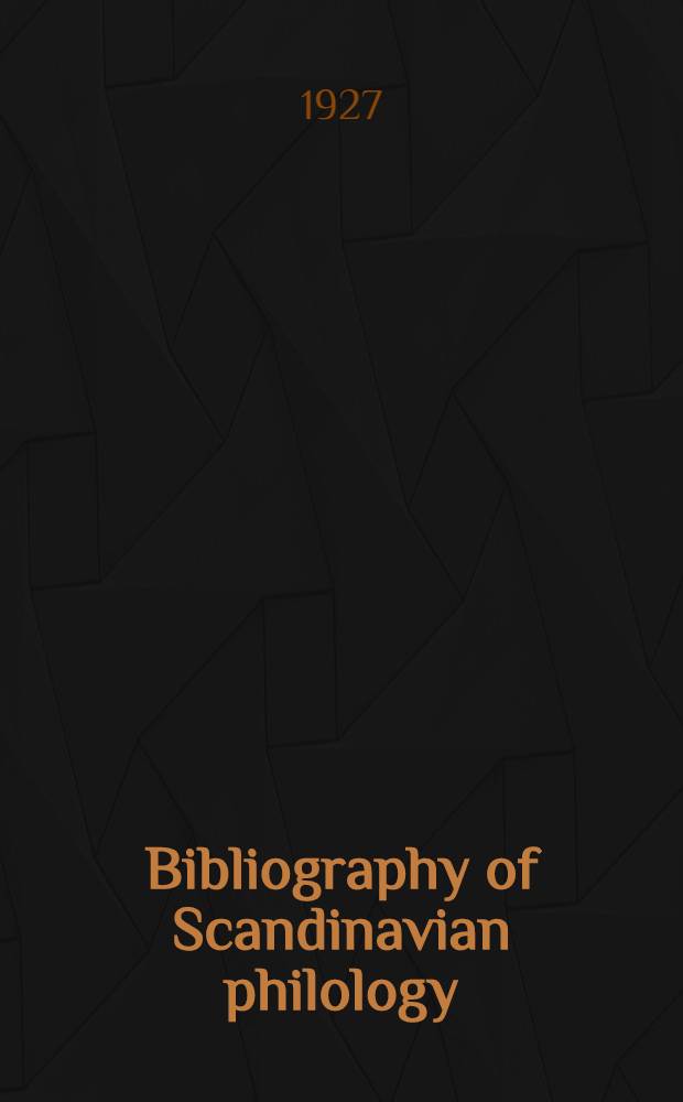 Bibliography of Scandinavian philology