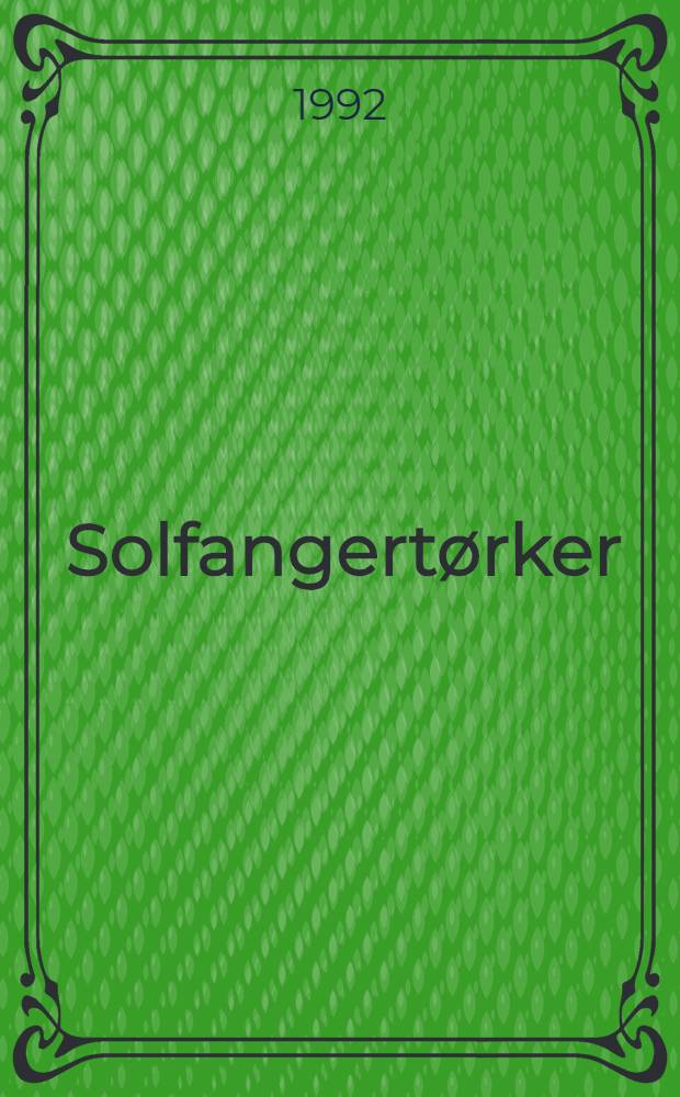 Solfangertørker