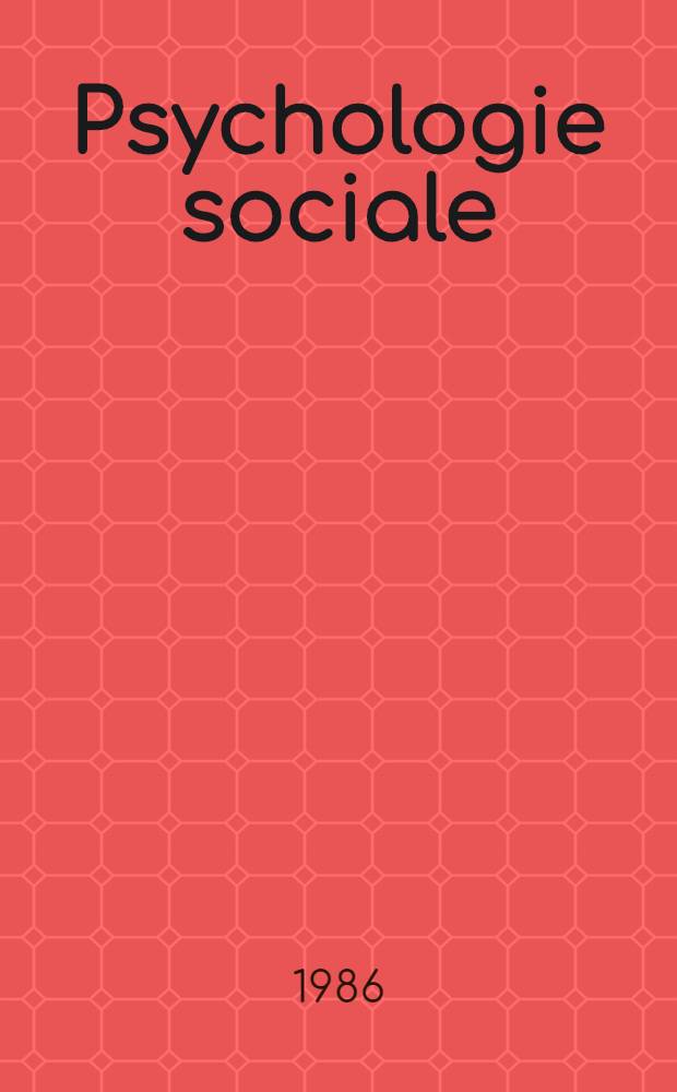 Psychologie sociale