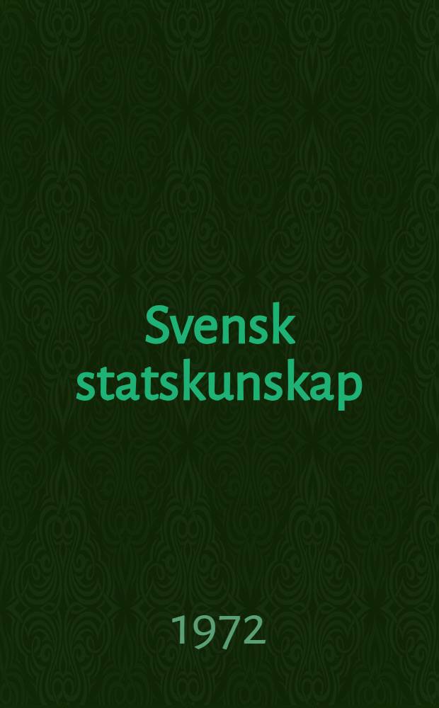 Svensk statskunskap