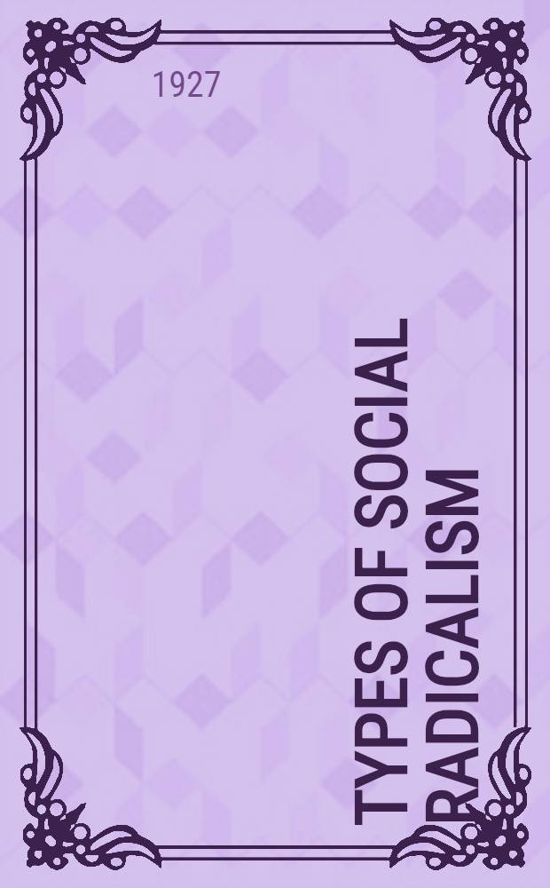 Types of social radicalism