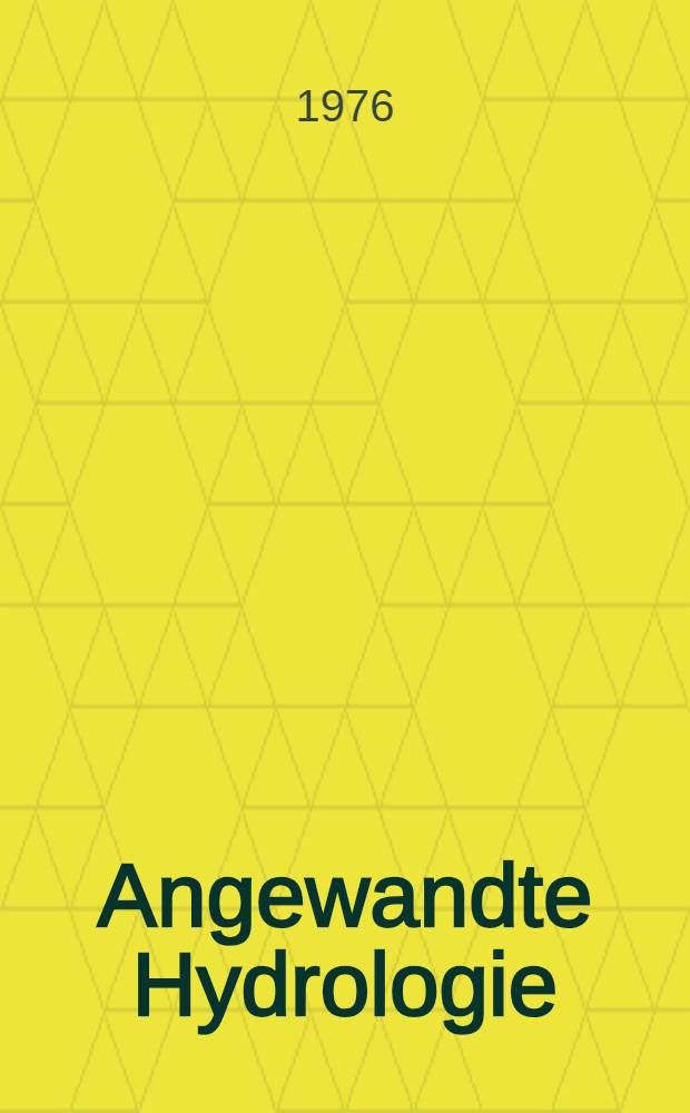 Angewandte Hydrologie