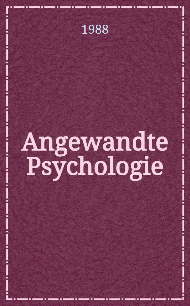 Angewandte Psychologie : Ein Lehrbuch