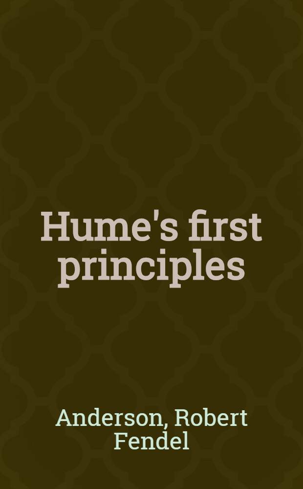 Hume's first principles