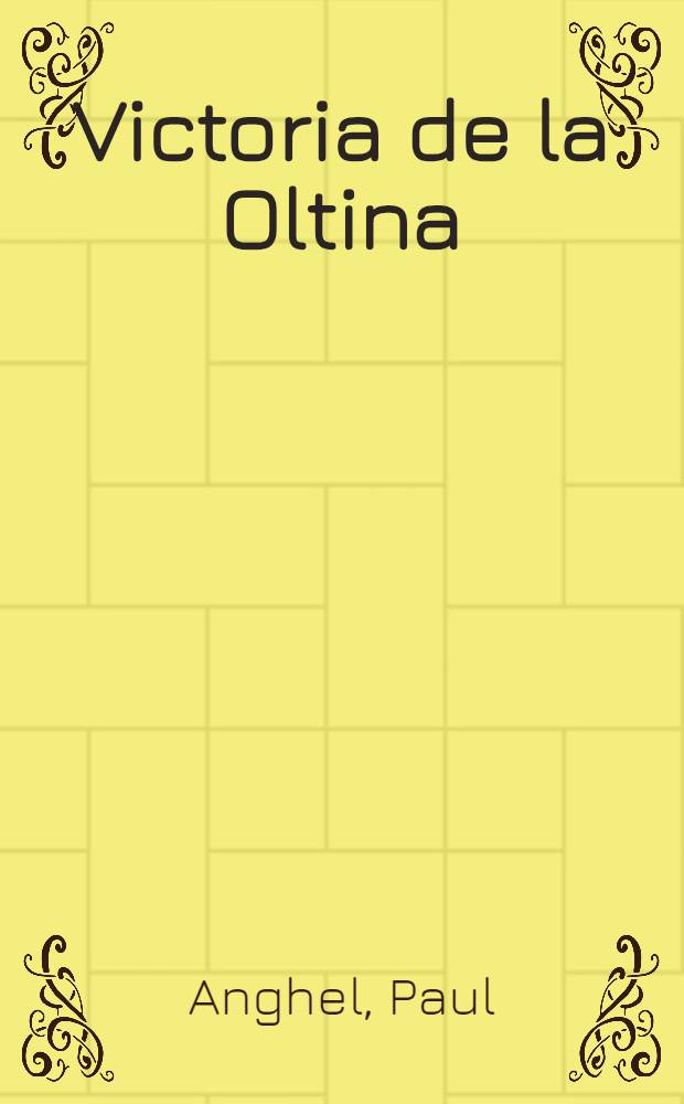 Victoria de la Oltina