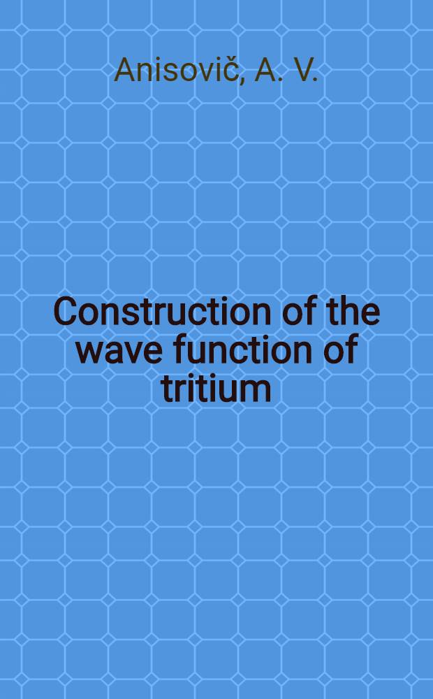 Construction of the wave function of tritium / helium-3 using : A method based on the extraction of leading singularities