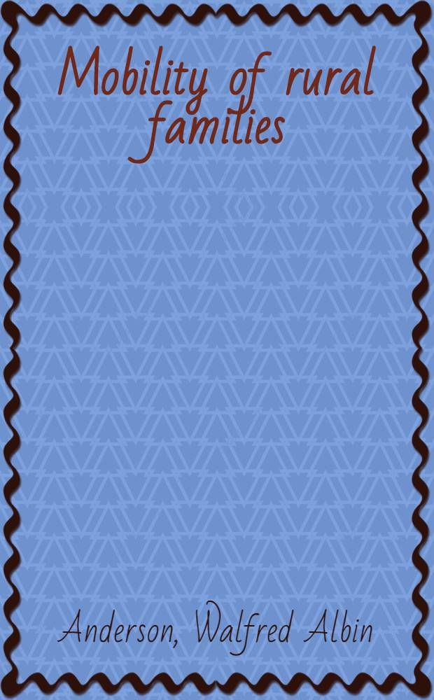 Mobility of rural families