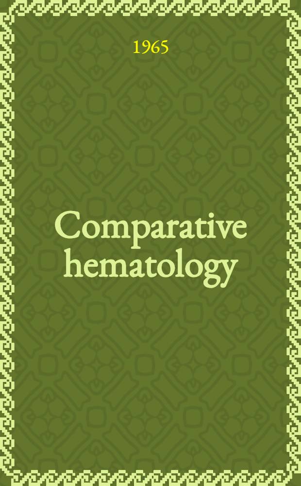 Comparative hematology