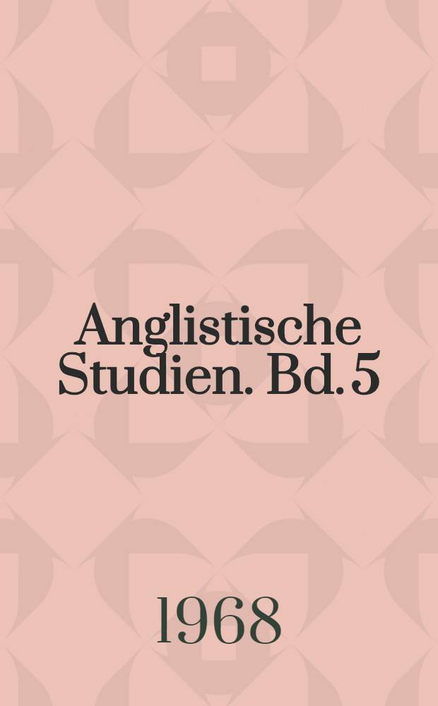 Anglistische Studien. Bd. 5 : George Moore