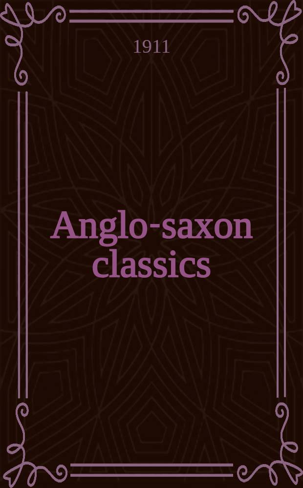 Anglo-saxon classics : Library edition. Vol. 7 : Heïmskringla