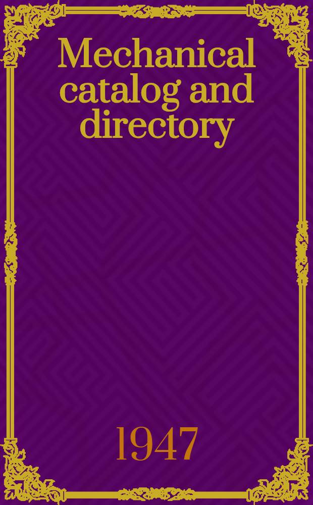 Mechanical catalog and directory