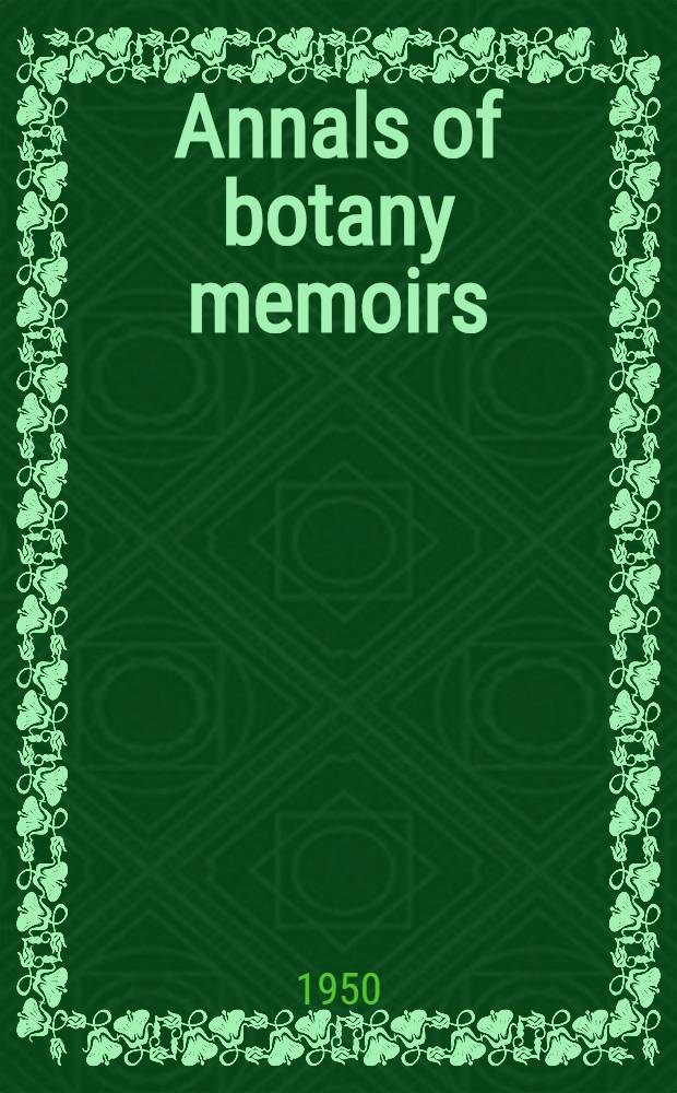 Annals of botany memoirs