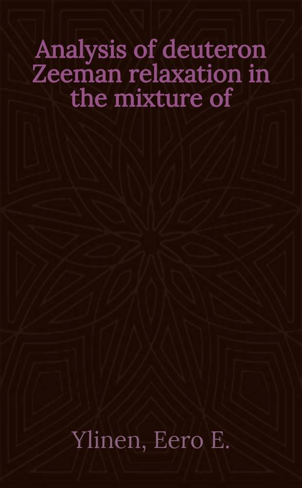 Analysis of deuteron Zeeman relaxation in the mixture of (ND₄)₂PbCl₆ and ND₄Cl