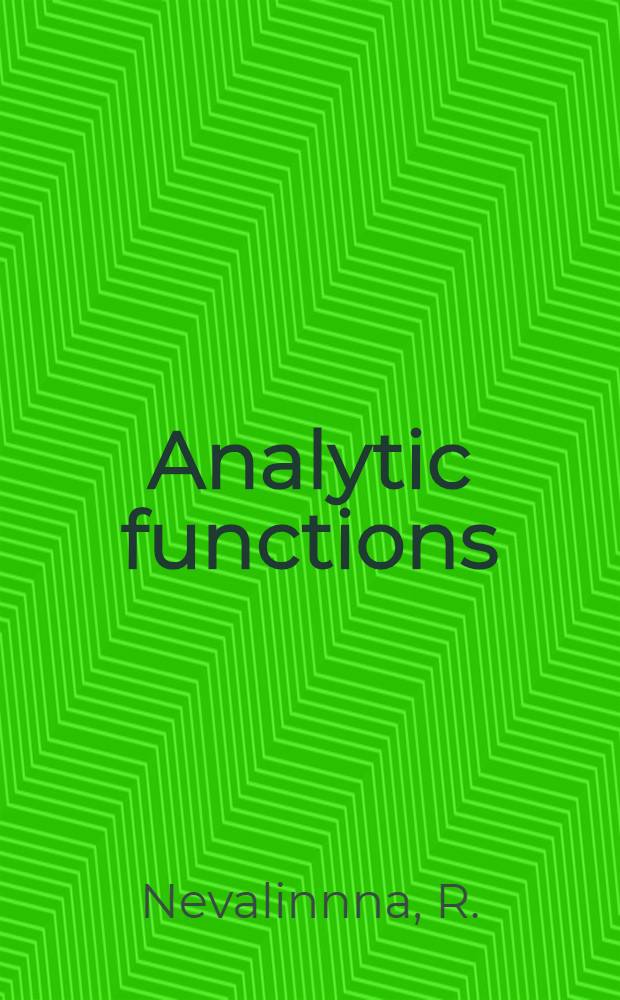 Analytic functions