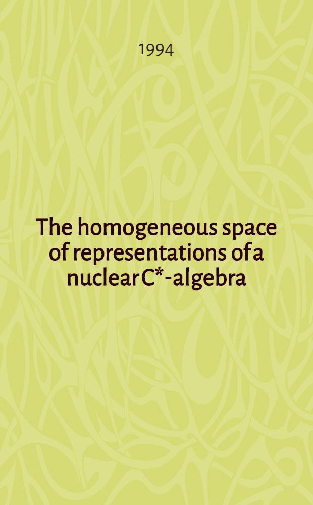 The homogeneous space of representations of a nuclear C*-algebra