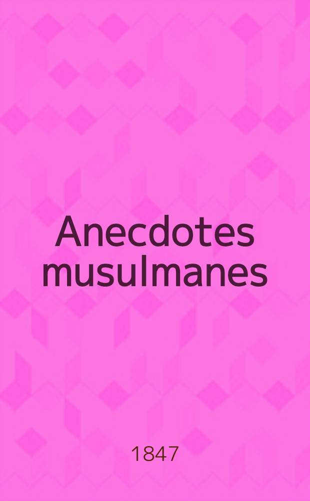 Anecdotes musulmanes