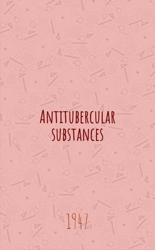 Antitubercular substances