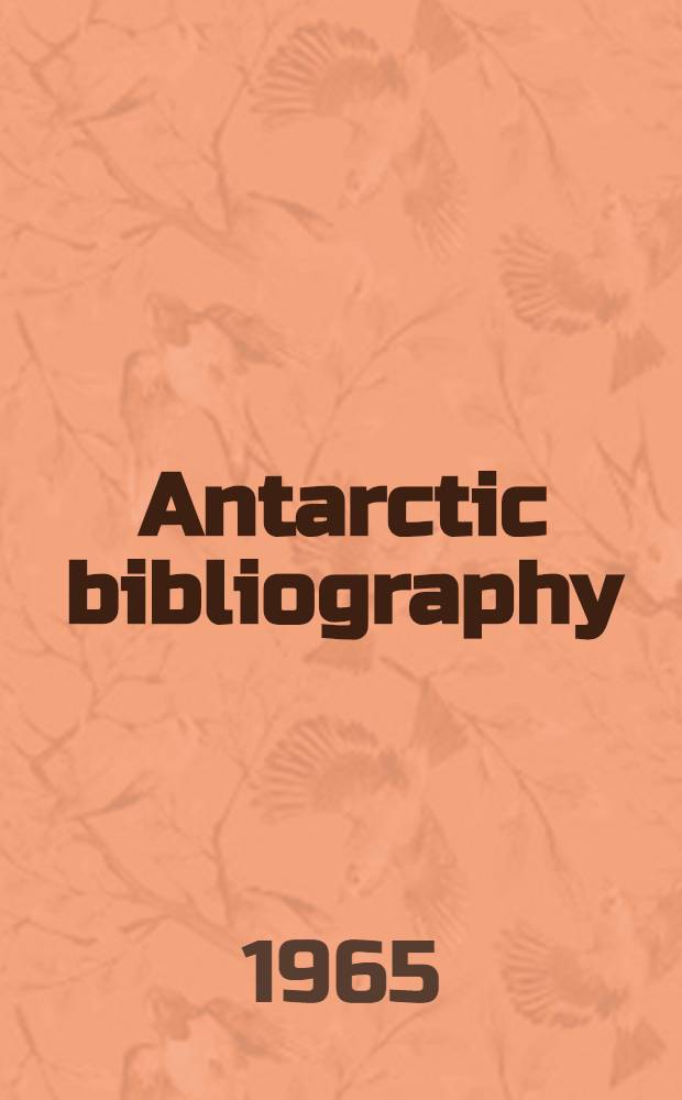Antarctic bibliography