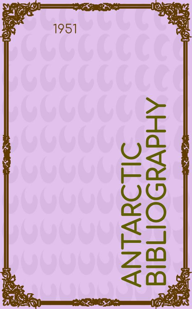 Antarctic bibliography