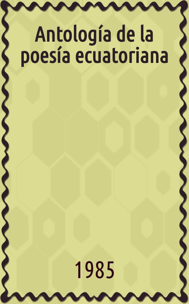 Antología de la poesía ecuatoriana