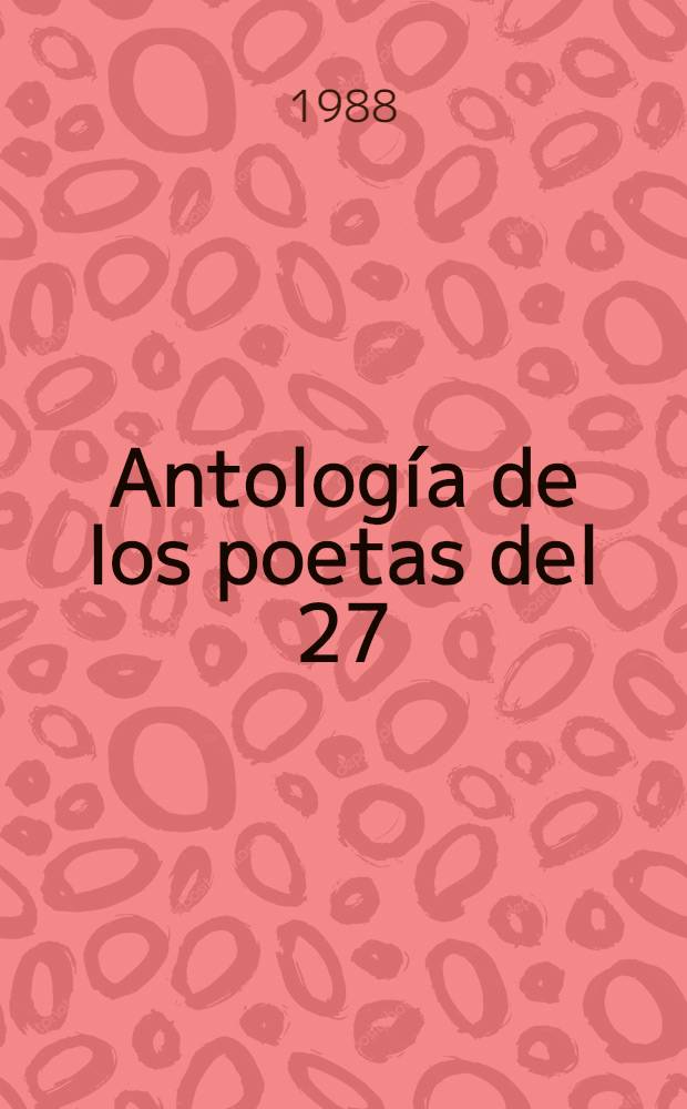 Antología de los poetas del 27