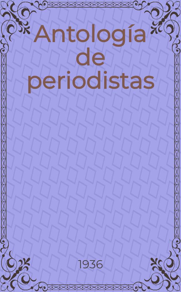 Antología de periodistas