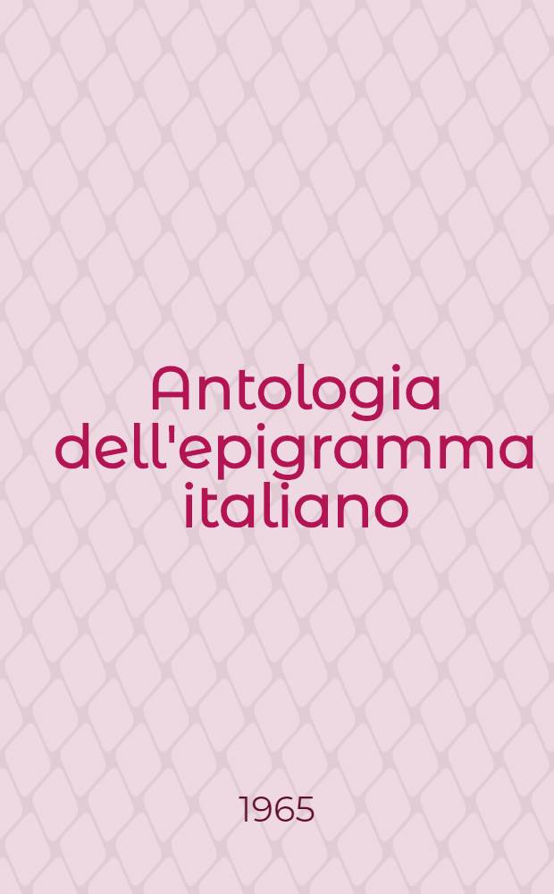 Antologia dell'epigramma italiano