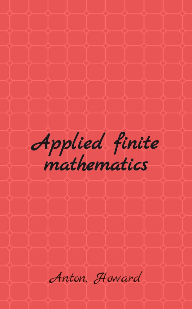 Applied finite mathematics