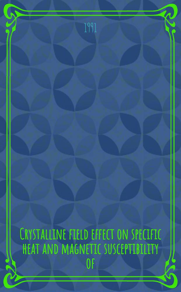 Crystalline field effect on specific heat and magnetic susceptibility of (Ul-x Thx) NiSn