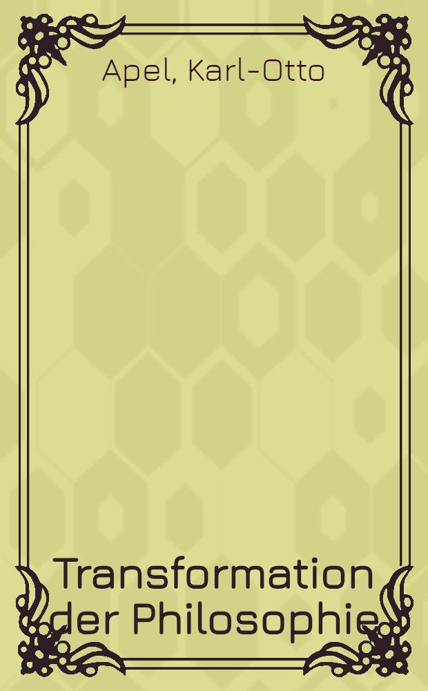 Transformation der Philosophie