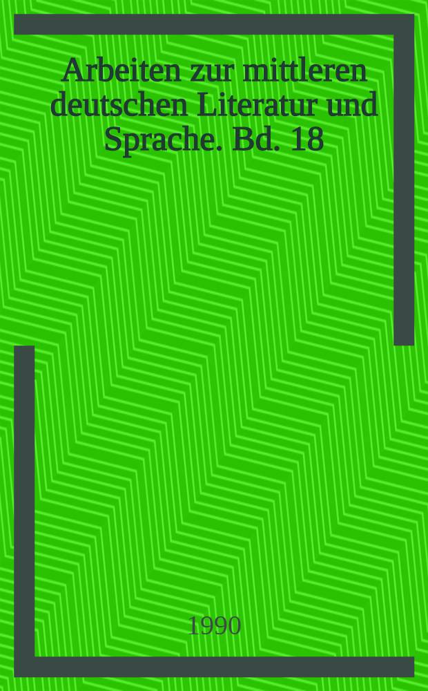 Arbeiten zur mittleren deutschen Literatur und Sprache. Bd. 18 : Sebastian Brant