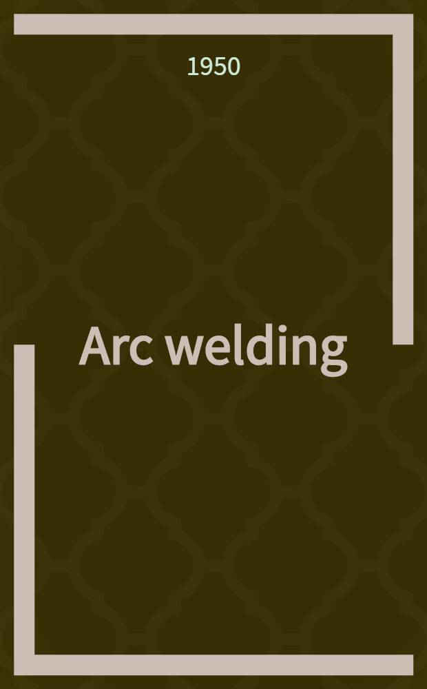 Arc welding