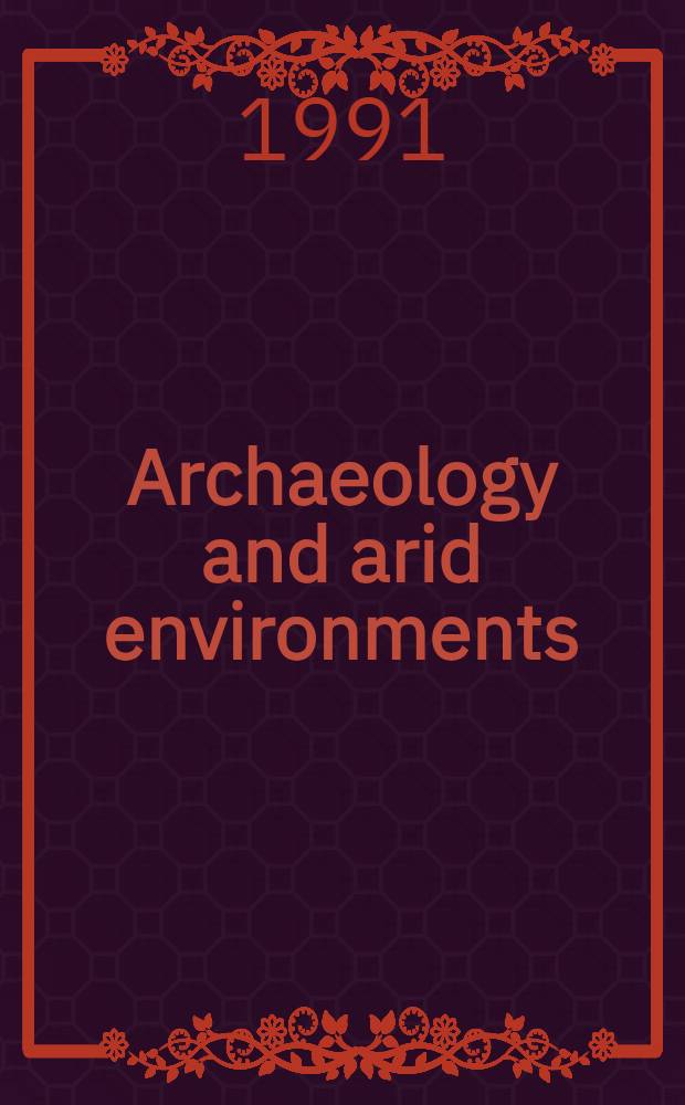 Archaeology and arid environments