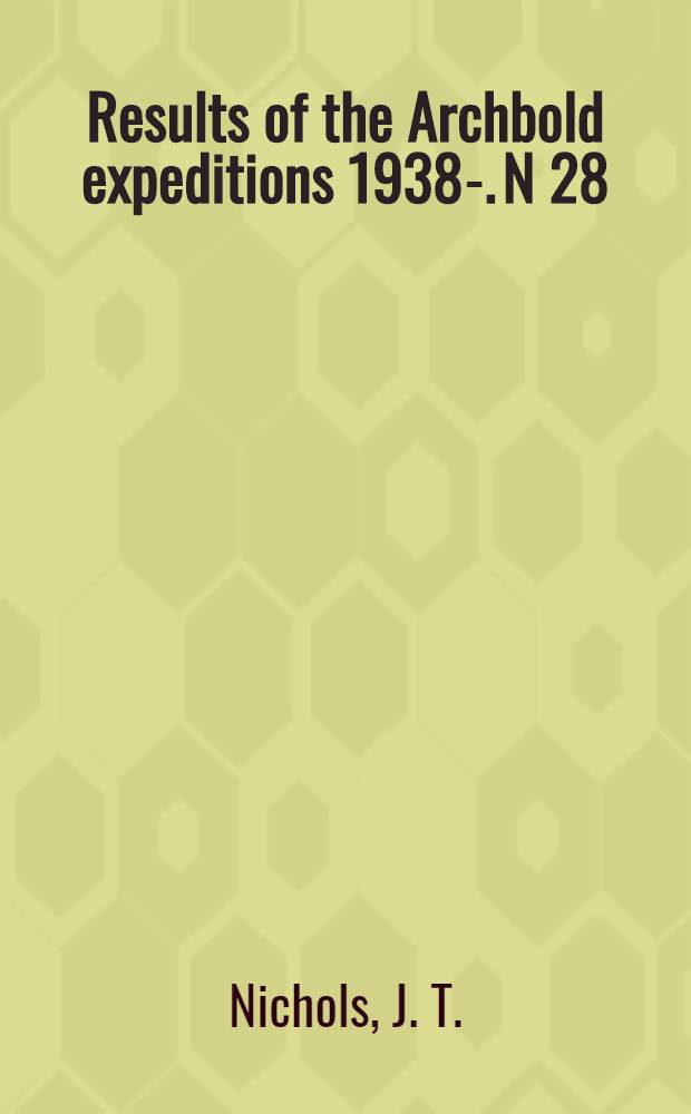 Results of the Archbold expeditions [1938-]. N 28 : A new tooth-carp from Arizona