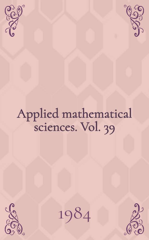 Applied mathematical sciences. Vol. 39 : Ordinary differential equations in Rn