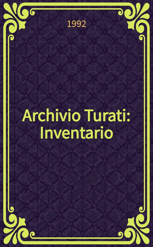 Archivio Turati : Inventario