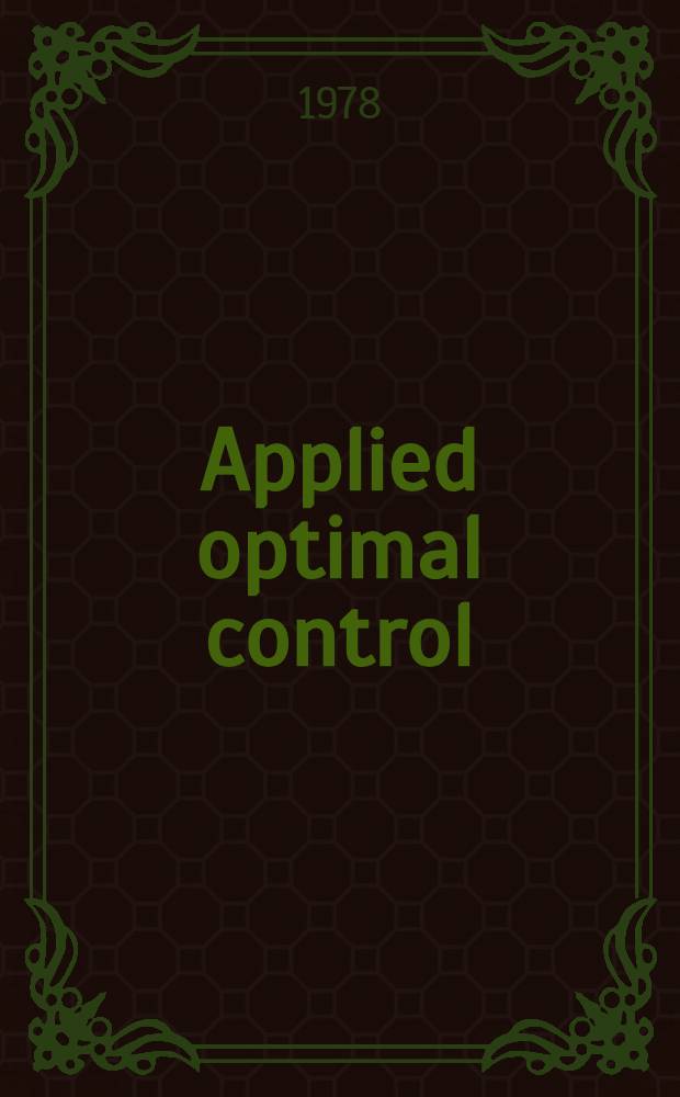 Applied optimal control