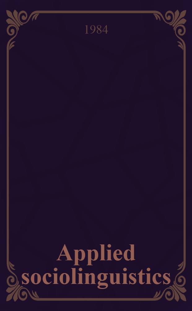 Applied sociolinguistics