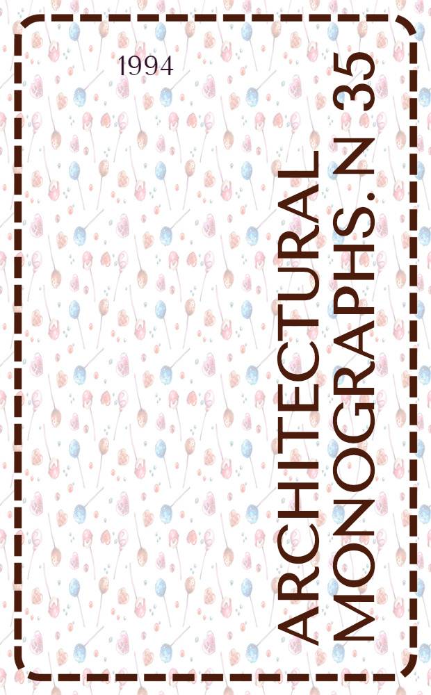 Architectural monographs. N 35 : Panos Koulermos