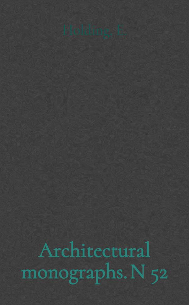 Architectural monographs. N 52 : Mark Fisher: staged architecture