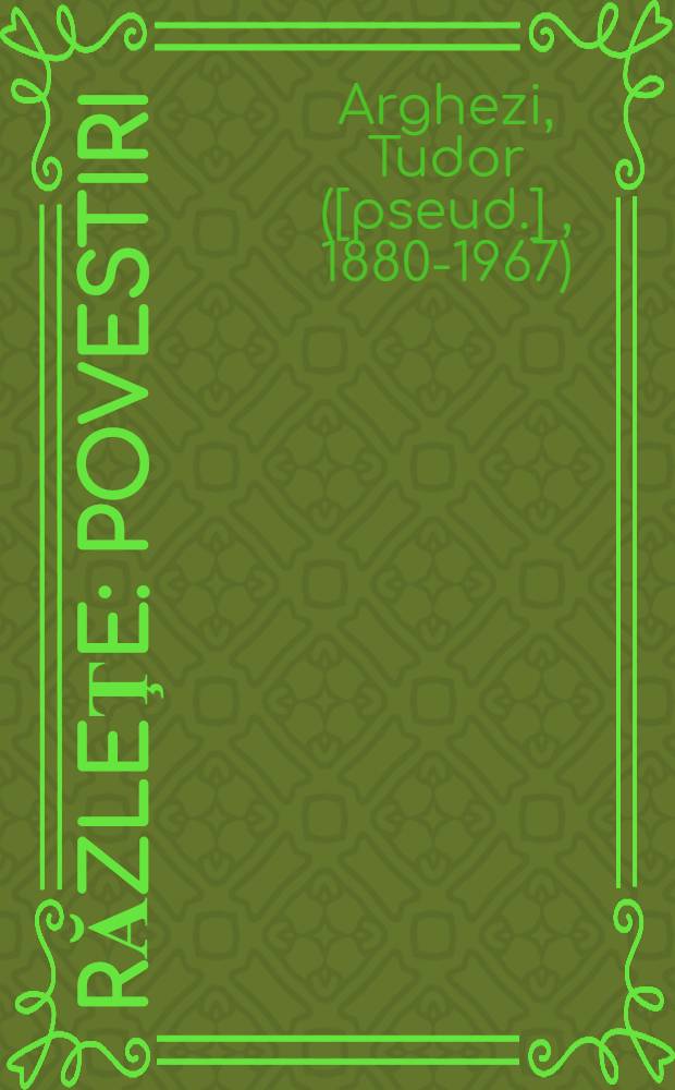 Răzleţe : Povestiri