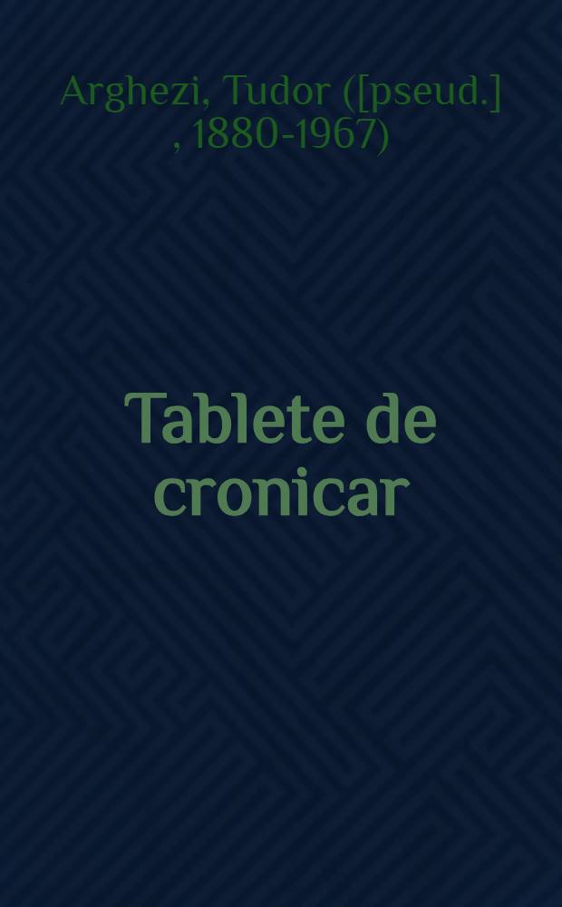 Tablete de cronicar