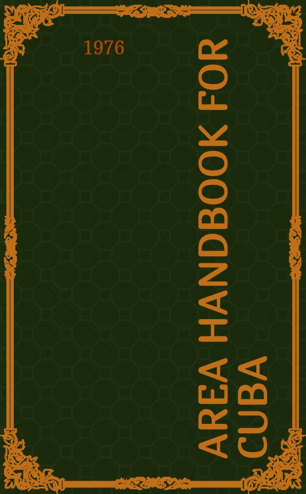 Area handbook for Cuba