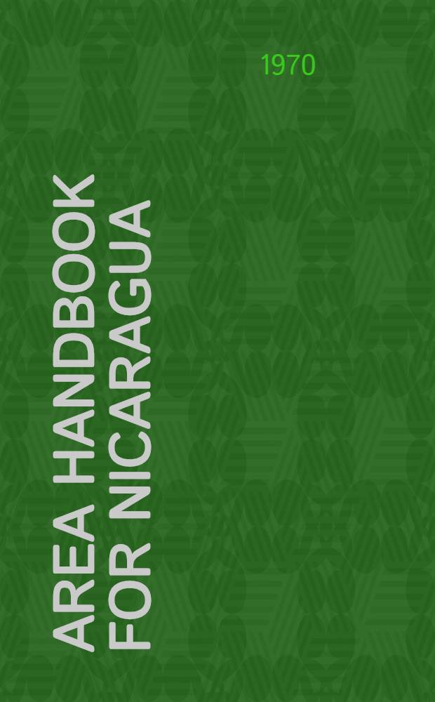 Area handbook for Nicaragua