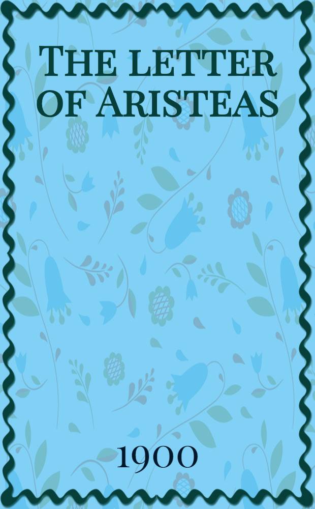 The letter of Aristeas